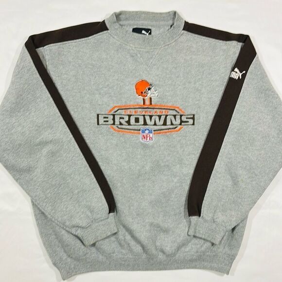 Vintage PUMA Cleveland Browns Embroidered Crewneck Sweater - Picture 2 of 10
